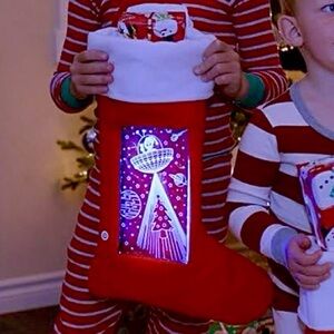 Alien UFO LED Light Up Christmas Stocking